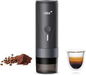 Mejores Cafeteras Portátiles - CERA+ Máquina de café espresso portátil PRO